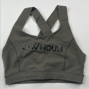 Glyder X Row House Army Green Cross Back Sports Bra Size L